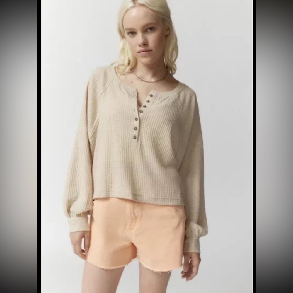 Urban Outfitters Out From Under Erin Slouchy Henley Top NWT Small